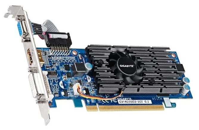Видеокарта GIGABYTE GT210 1G 64bit (GV-N210D3-1GI)