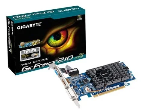 Фото Видеокарта GIGABYTE GT210 1G 64bit (GV-N210D3-1GI)