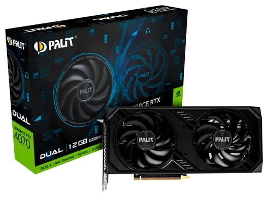 Фото Видеокарта PALIT RTX4070 DUAL D6 12GB (NE64070019K9-1048D)