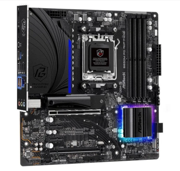 Фото Материнская плата ASRock B650M PG RIPTIDE AM5 4xDDR5 4xSATA3 2xM.2 HDMI DP mATX