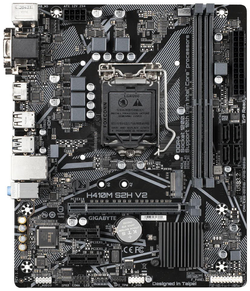 Материнская плата GIGABYTE H410M S2H V2 DDR4