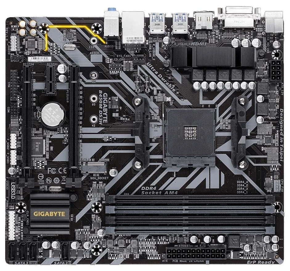 Материнская плата GIGABYTE B450M DS3H (4719331803827)