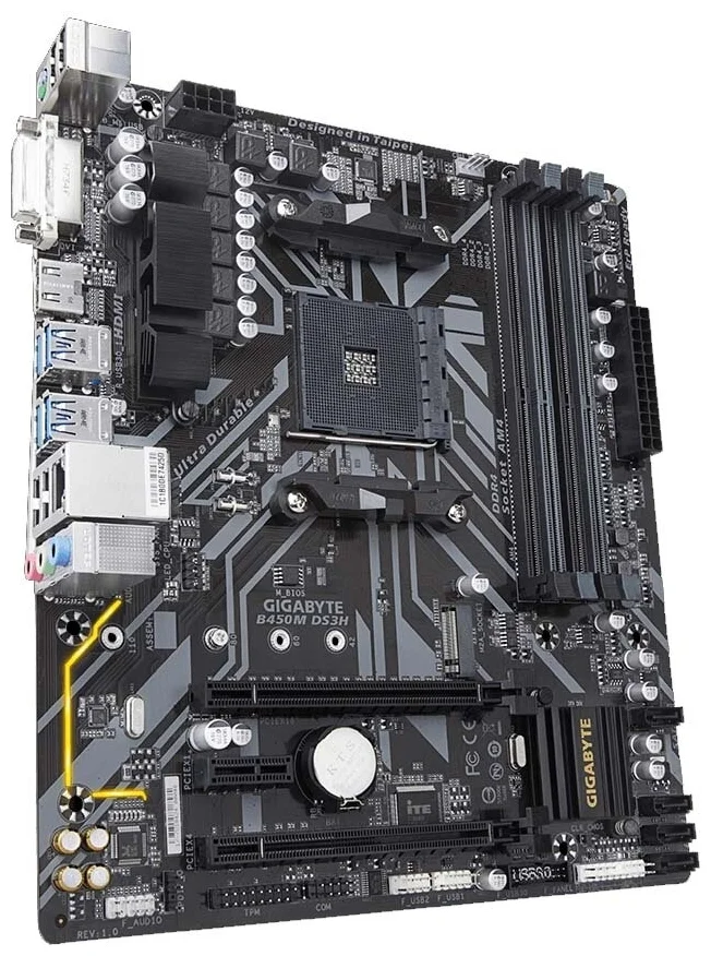 Фото Материнская плата GIGABYTE B450M DS3H (4719331803827)