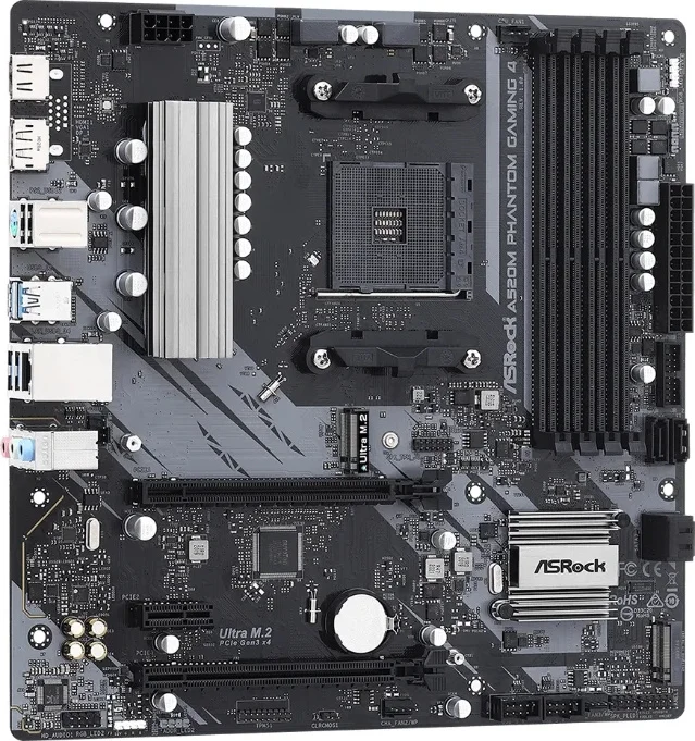 Фото Материнская плата ASRock A520M PHANTOM GAMING 4 4xDDR4