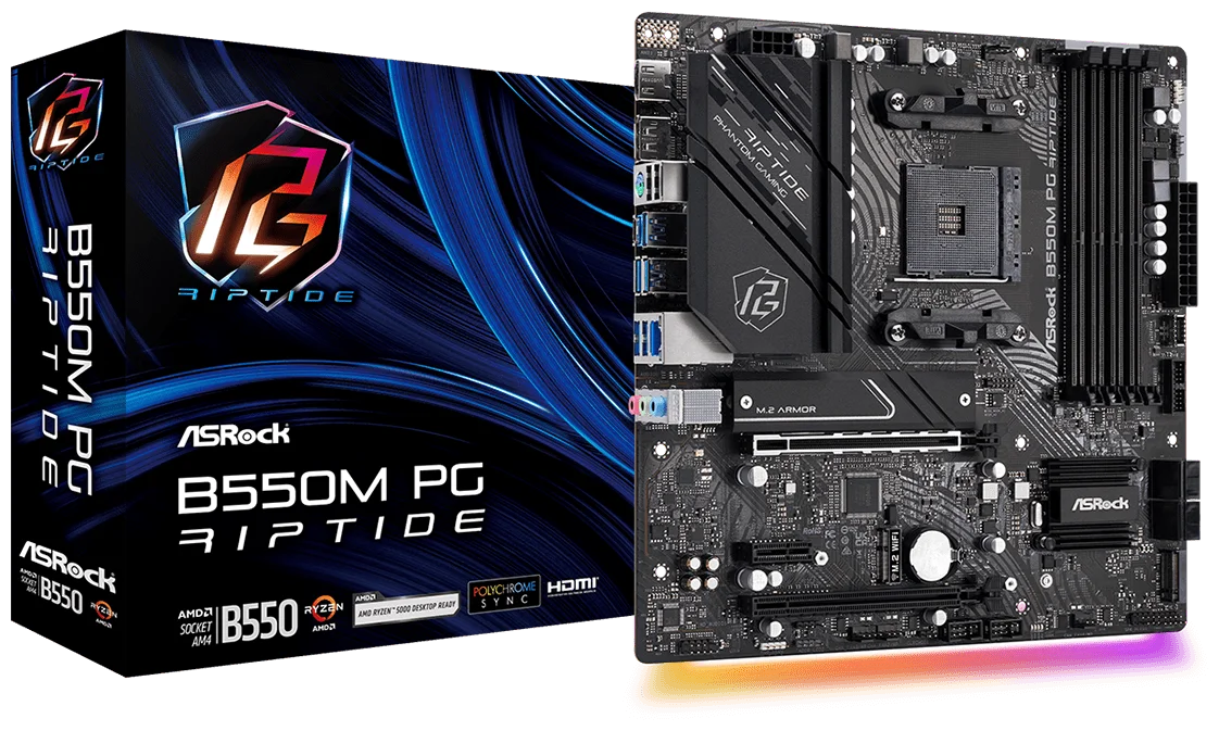 Цена Материнская плата ASRock B550M PG RIPTIDE