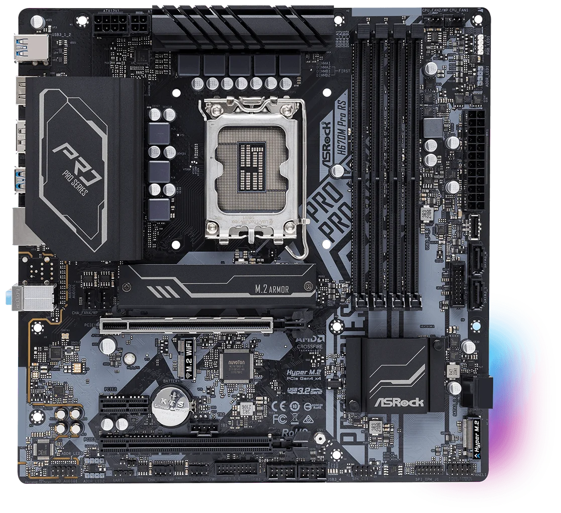 Материнская плата ASRock H670M PRO RS
