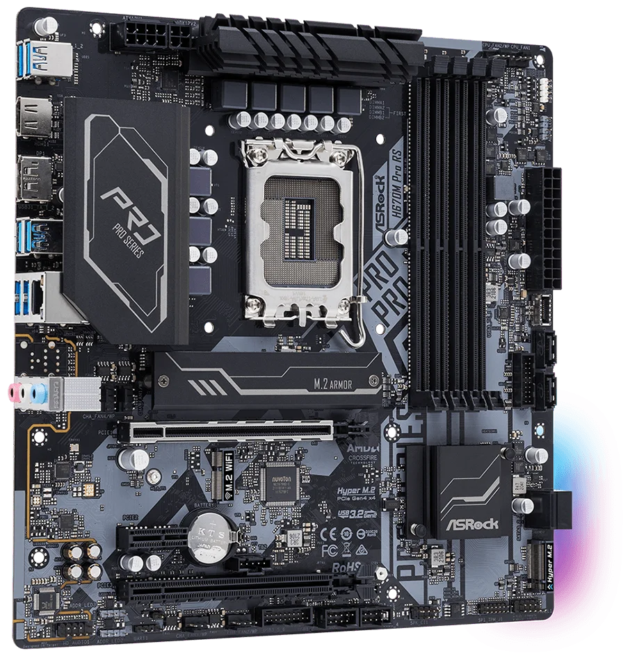 Фотография Материнская плата ASRock H670M PRO RS