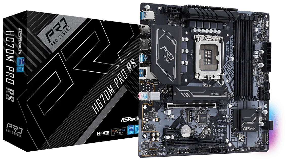 Цена Материнская плата ASRock H670M PRO RS