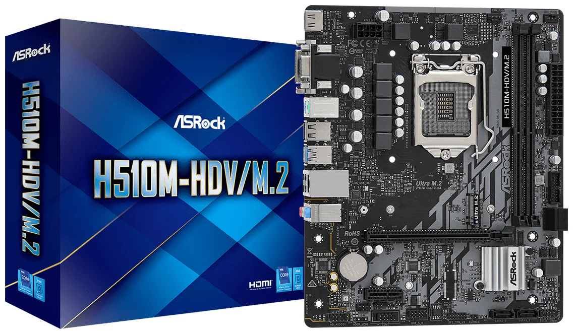 Цена Материнская плата ASRock H510M-HDV/M.2