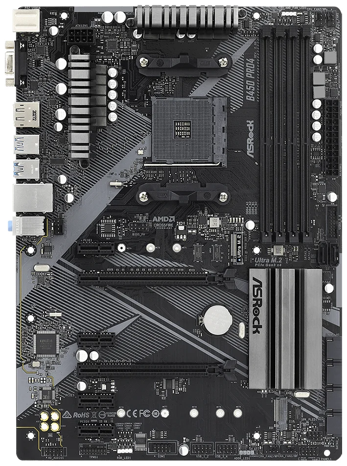 Материнская плата ASRock B450 PRO4 R2.0 (B450 PRO4 R2.0)