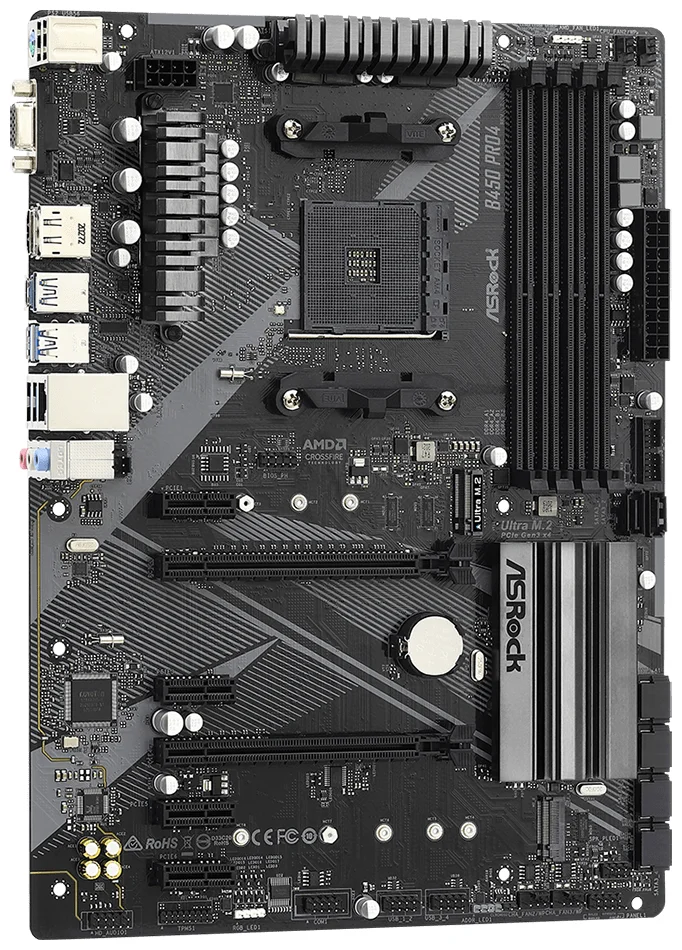 Фотография Материнская плата ASRock B450 PRO4 R2.0 (B450 PRO4 R2.0)