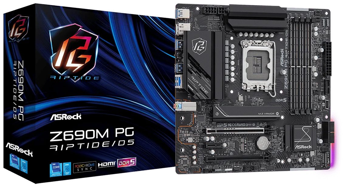 Купить Материнская плата ASRock Z690M PG RIPTIDE