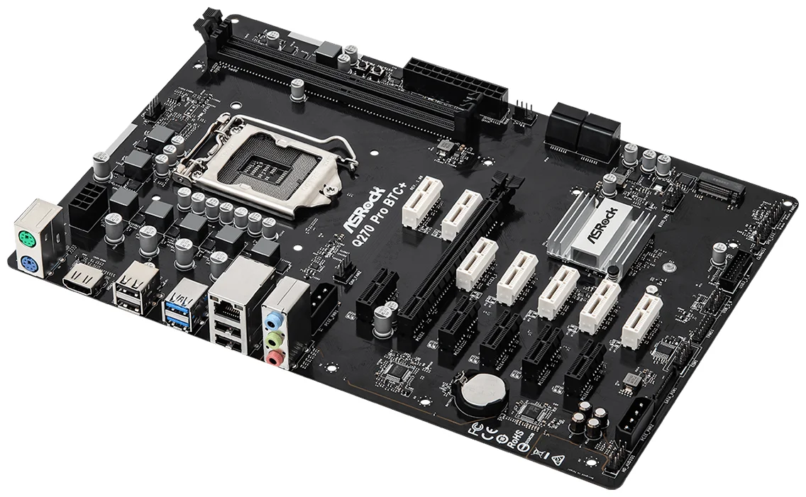 Фотография Материнская плата ASRock Q270 PRO BTC+