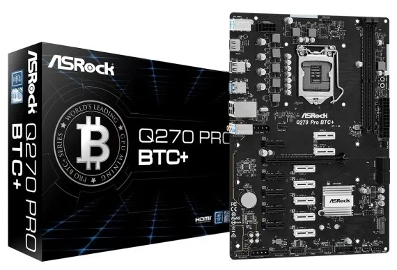 Купить Материнская плата ASRock Q270 PRO BTC+