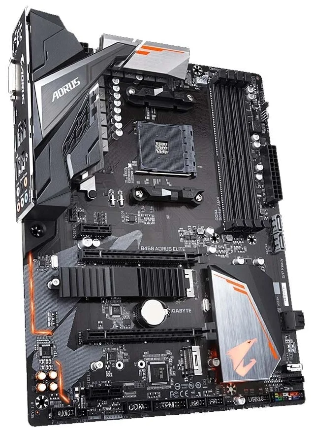 Фото Материнская плата GIGABYTE B450 AORUS ELITE