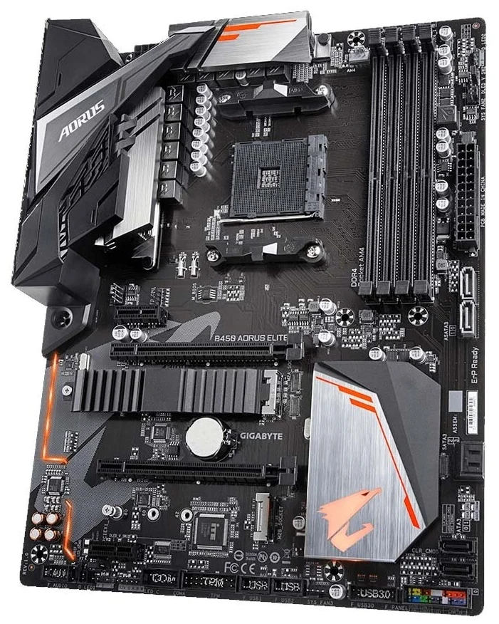 Фотография Материнская плата GIGABYTE B450 AORUS ELITE