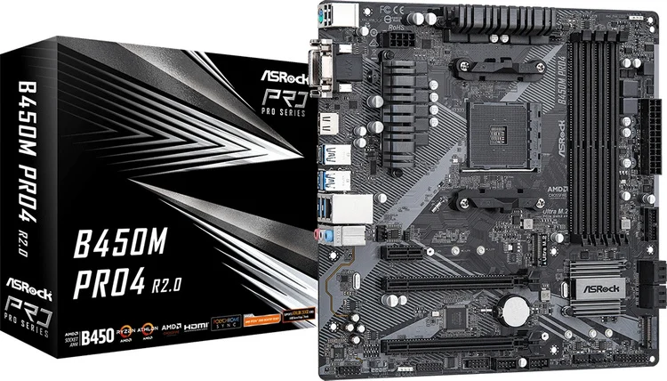 Фотография Материнская плата ASRock B450M PRO4 R2,0
