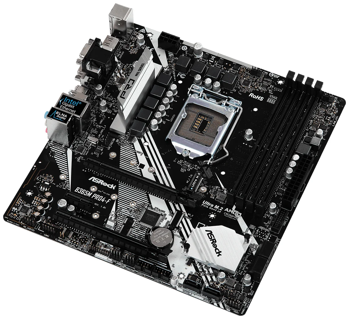 Фото Материнская плата ASRock B365M PRO4-F (4717677339079)