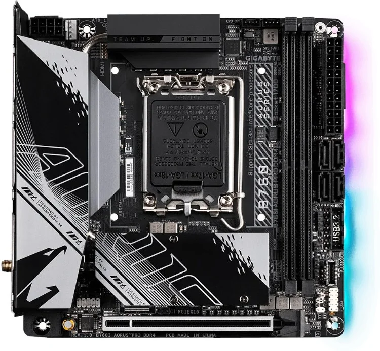 Материнская плата GIGABYTE B760I AORUS PRO DDR4