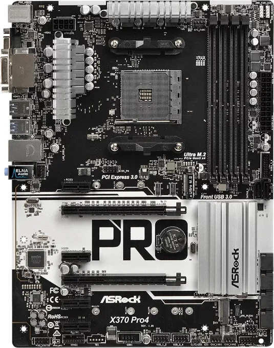Материнская плата ASRock X370 PRO4 Socket AM4 4xDDR4