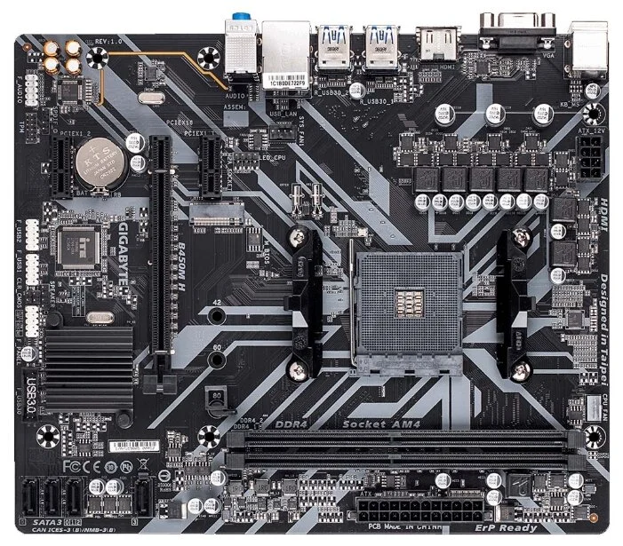 Материнская плата GIGABYTE B450M H