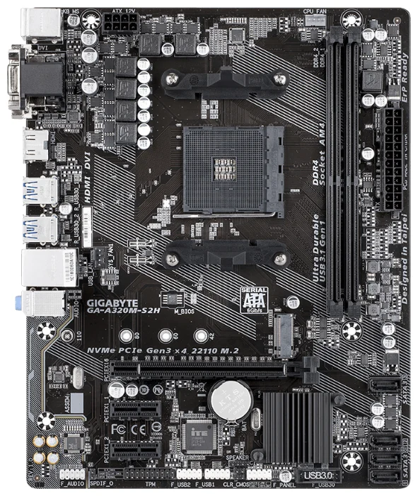 Материнская плата GIGABYTE GA-A320M-S2H