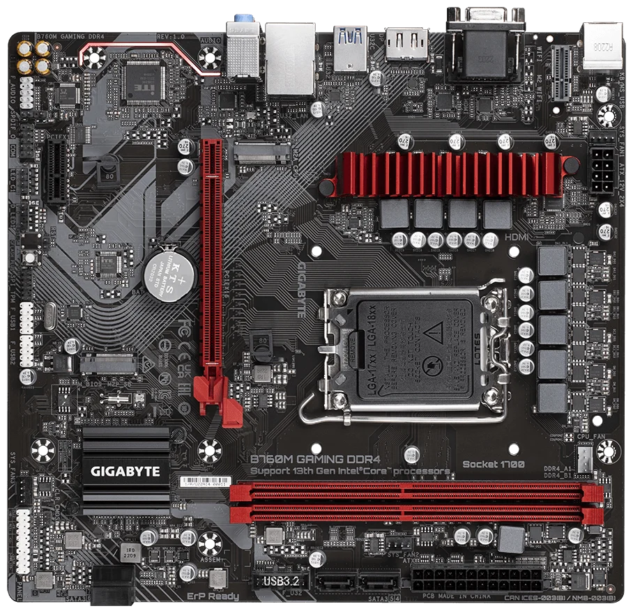 Фото Материнская плата GIGABYTE B760M GAMING DDR4