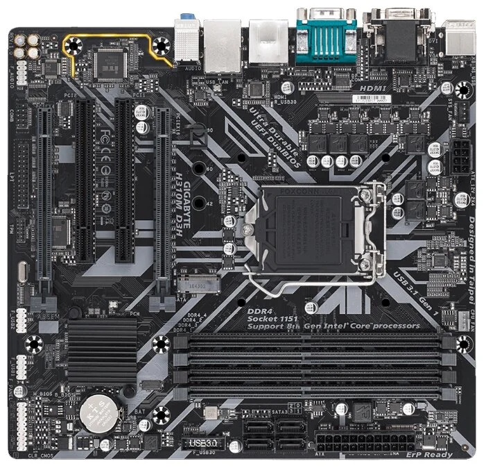 Материнская плата GIGABYTE H310M D3H