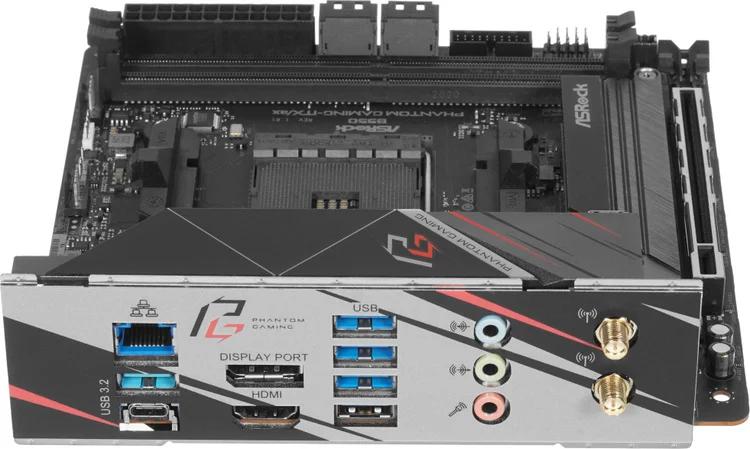 Картинка Материнская плата ASRock B550 PHANTOM GAMING-ITX/AX 2xDDR4