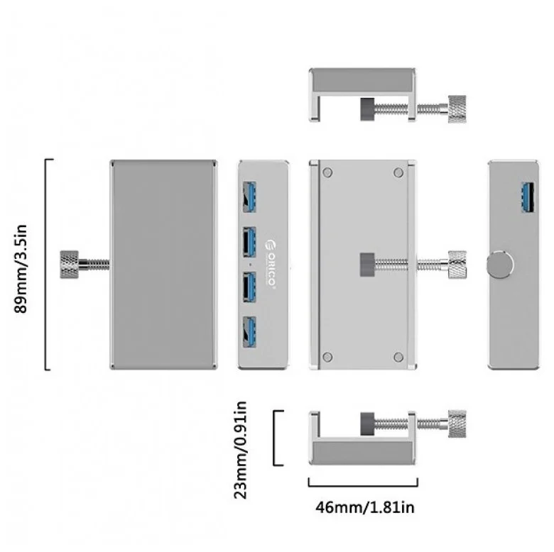 Картинка USB Хаб ORICO MH4PU-SV-BP