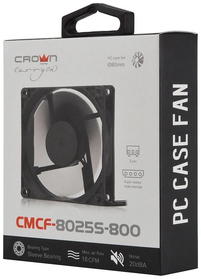 Фотография Кулер для корпуса CROWN CMCF-8025S-800