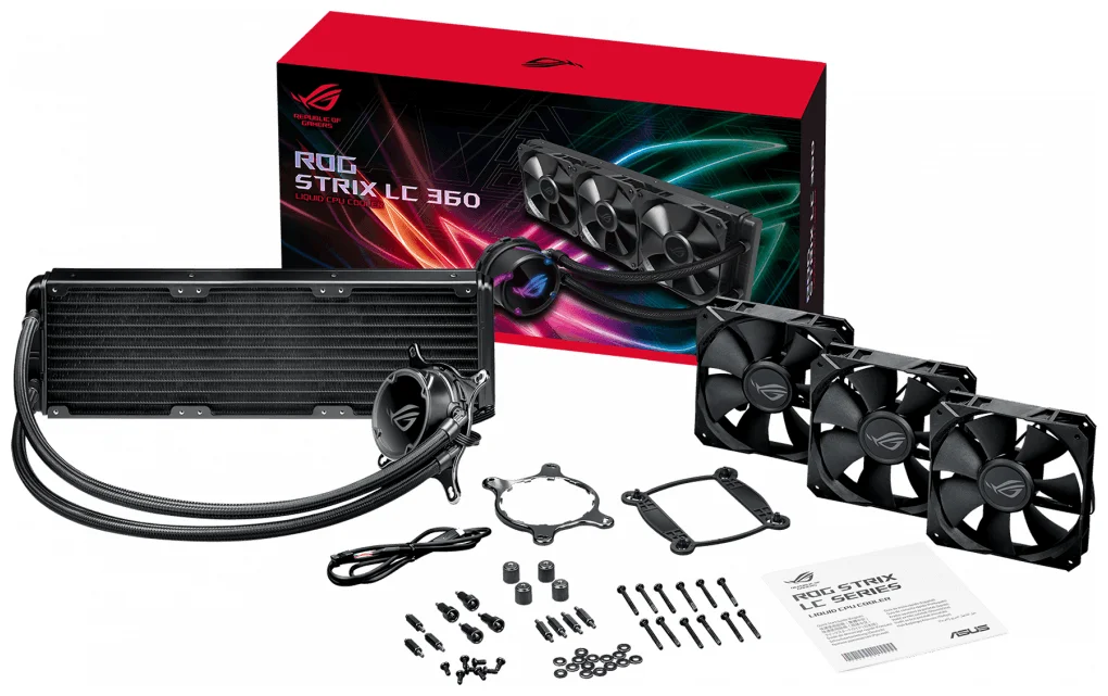 Картинка Водяное охлаждение ASUS ROG STRIX LC 360 RGB