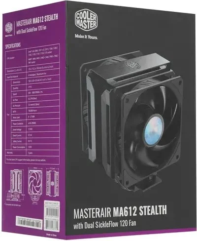 Цена Кулер для процессора CoolerMaster MasterAir MA612 STEALTH MAP-T6PS-218PK-R1