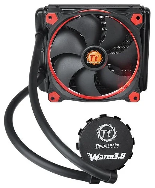 Кулер с водяным охлаждением THERMALTAKE Water 3.0 Riing Red 140 CL-W150-PL14RE-A