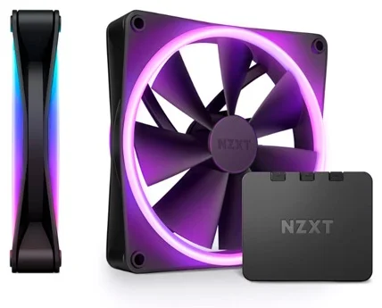 Комплект кулеров для компьютерного корпуса NZXT F140 RGB DUO Black 2в1 (RF-D14DF-B1)