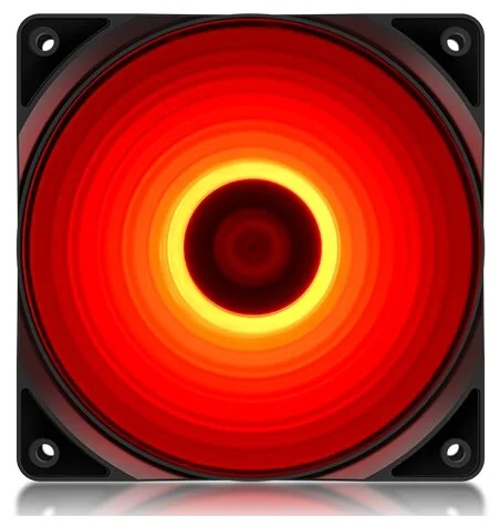 Цена Кулер для компьютерного корпуса DEEPCOOL RF 120R (DP-FLED-RF120-RD)