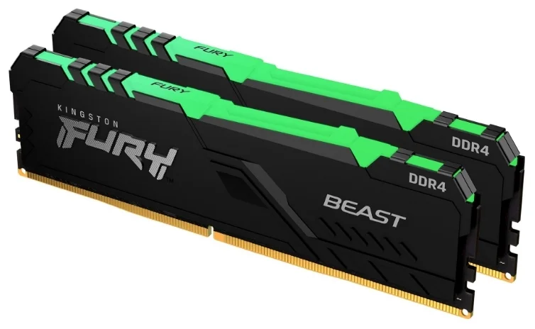Фото Оперативная память KINGSTON Fury Beast RGB KF436C18BBAK2/64 (2x32GB) CL18