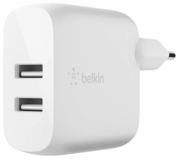 Сетевое ЗУ BELKIN 24W DUAL USB White (WCB002VFWH)