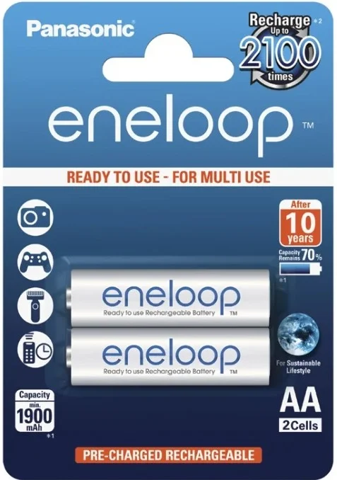 Фото Аккумулятор PANASONIC BK-3MCCE/2BE Eneloop AA 1900 mAh/2B