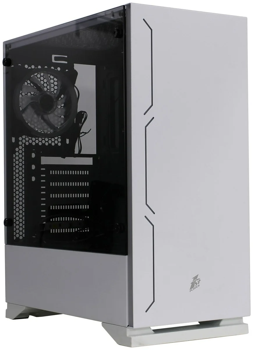 Компьютерный корпус 1stPlayer Black.SIR B6 TempeRed Glass RGB (без БП) White