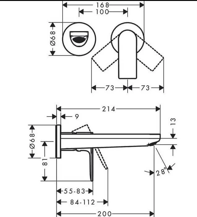 Фото Смеситель HANSGROHE Rebris E 72568670