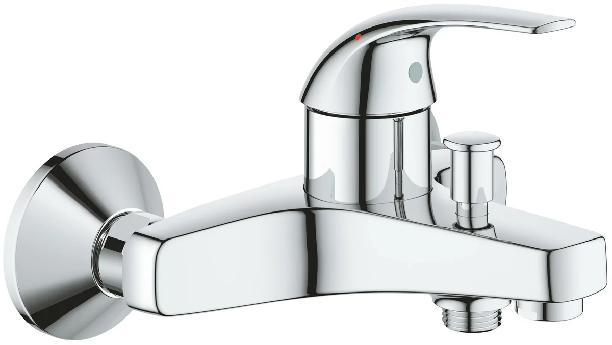 GROHE Смеситель для ванны GROHE BauCurve, настенный монтаж 23599000