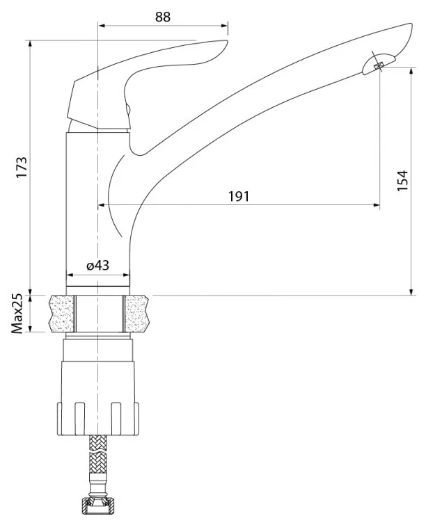 Фото Смеситель IDDIS Kitchen Line K10SB00i05