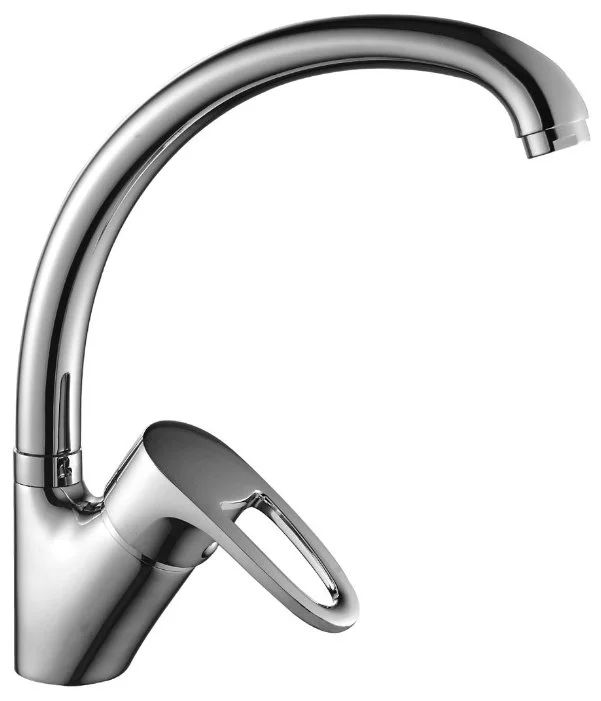 DecoRoom DR67021 Смеситель одноручный для кухни с высоким повортным изливом, хром