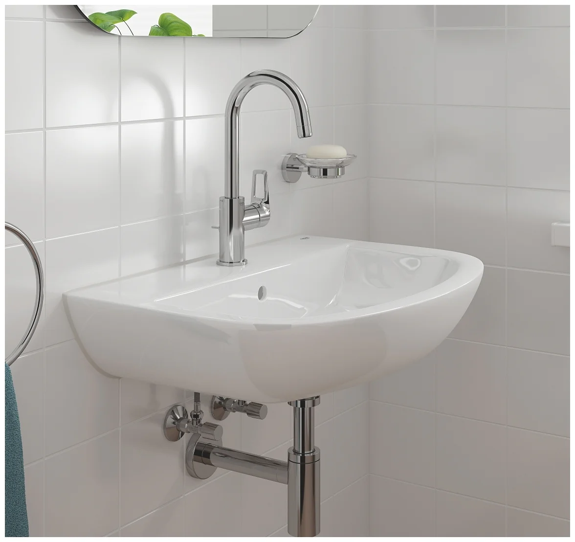 Картинка Смеситель GROHE 23763001 BauLoop