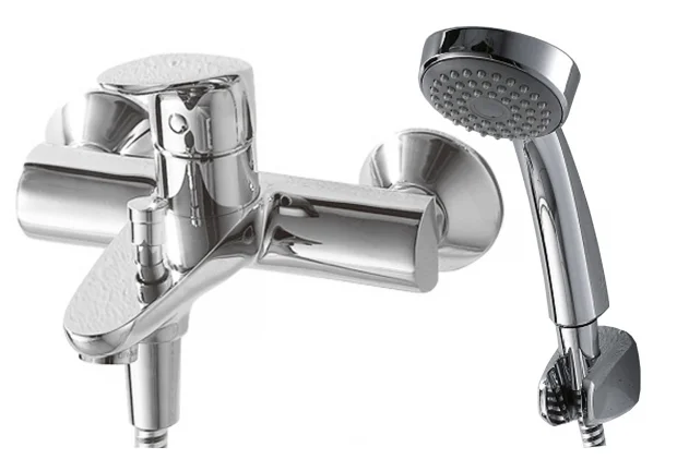 Фото BRAVAT F64898C-B BRAVAT DROP Смеситель для ванны с коротким изливом (к/к 4)
