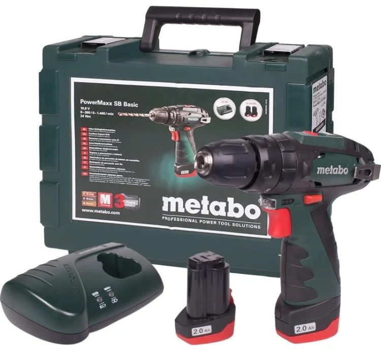 Картинка Дрель-шуруповерт METABO PowerMaxx SB Basic (600385500)