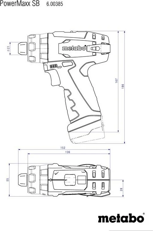 Дрель-шуруповерт METABO PowerMaxx SB Basic (600385500) заказать
