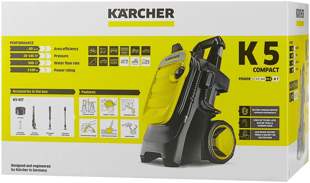 Картинка Мойка высокого давления KARCHER K 5 Compact (1.630-750.0)