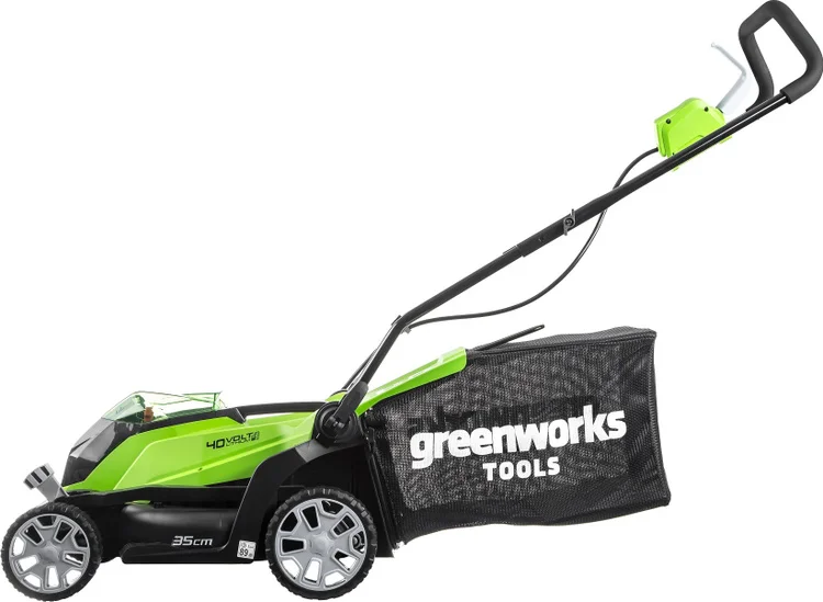 Фотография Газонокосилка аккумуляторная GREENWORKS G40LM35 (без батареи и ЗУ) (2501907)